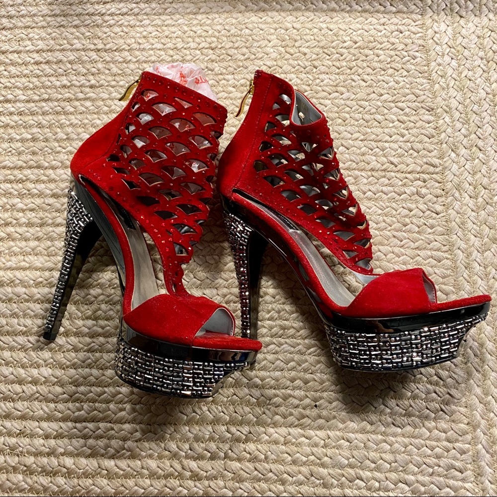 Red Platform Stiletto Heels